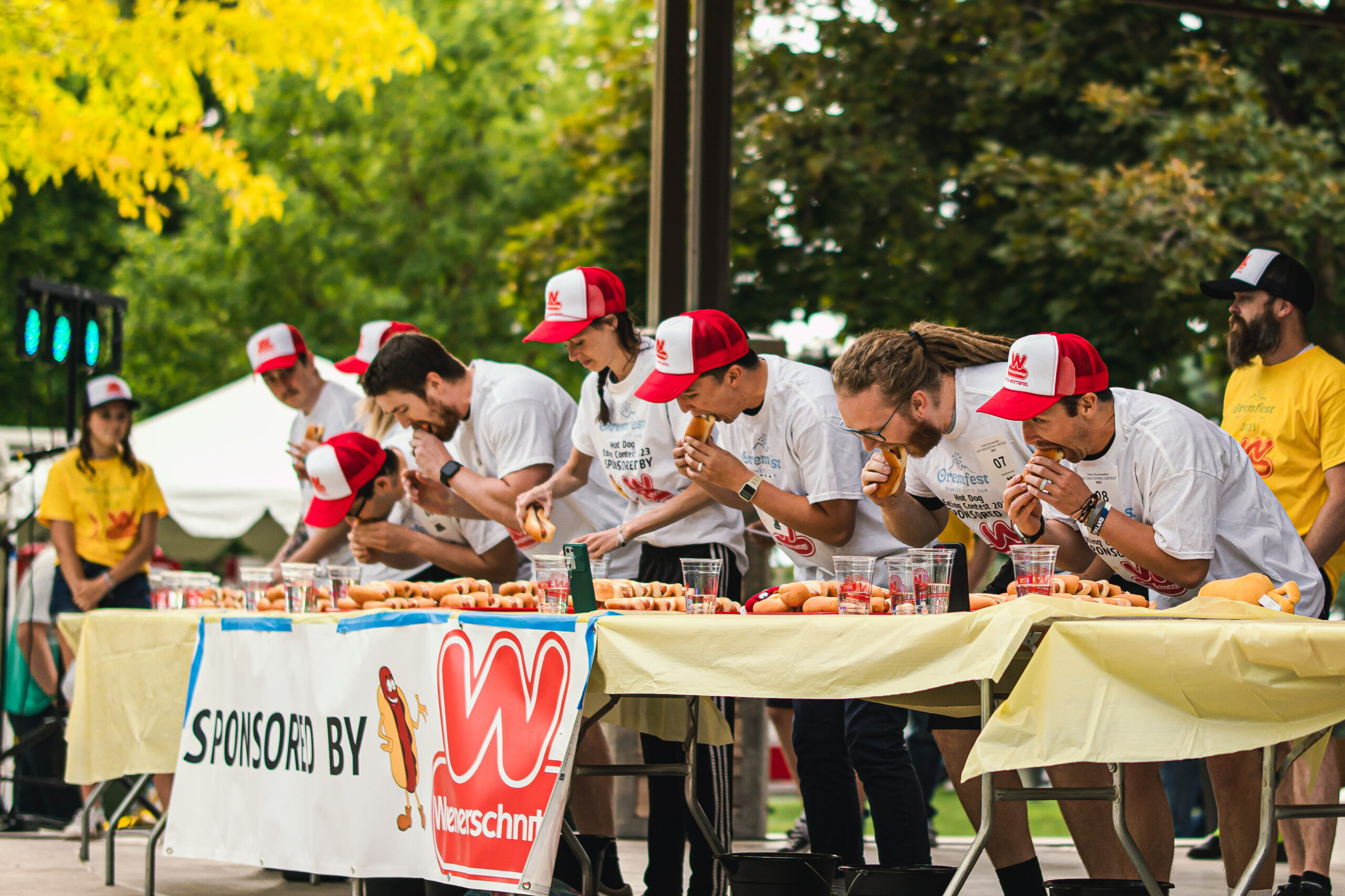 Hot dog eating contest.