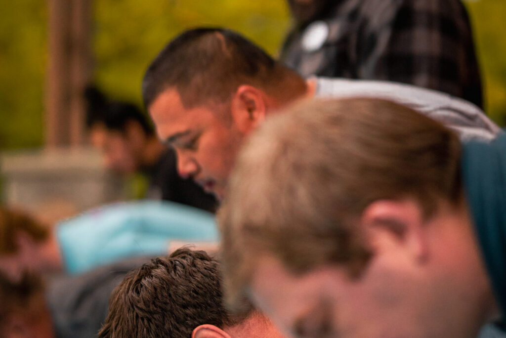 Hot dog eating contest sponsored by JDAWGS.