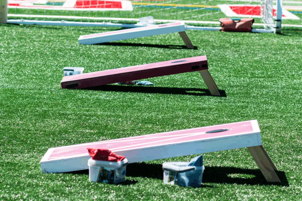 Cornhole games.