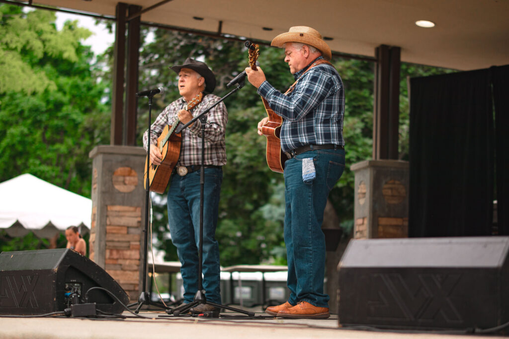 Two men singing at Orem's Got Talent Show