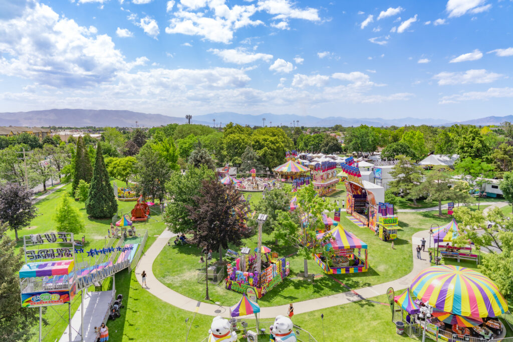 Oremfest Carnival aerial view.