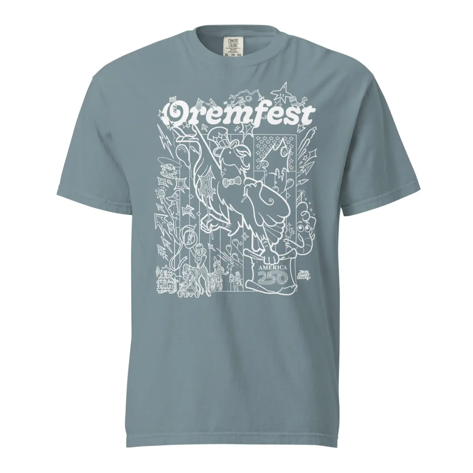 Ice Blue Oremfest Shirt.