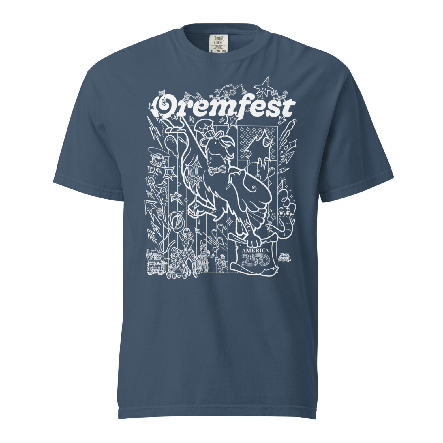 Navy blue Oremfest Shirt.