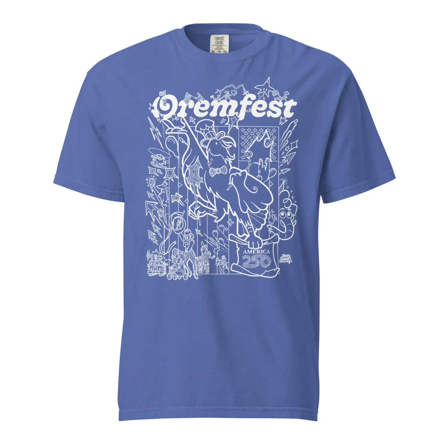 Blue Oremfest Shirt.